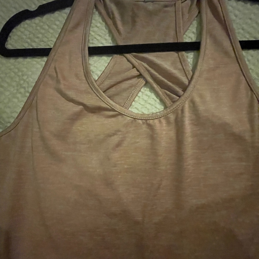 Women’s Modal Racerback Keyhole Back Tank Top Size M - Picture 2 of 10